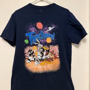 Space Jam Tunes Squad Short Sleeve T-Shirt Navy Blue Unisex/LARGE
